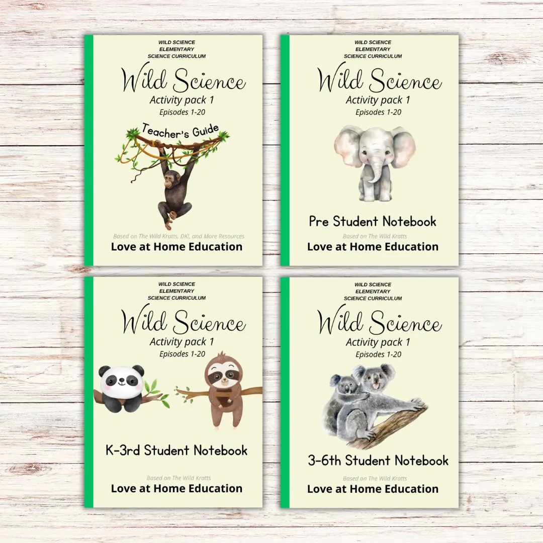 Wild Science Activity Pack 1: Now with a new book and show list! 20 lessons K-6th Engaging Interactive