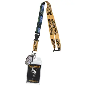 Halloween The Curse of Michael Myers Lanyard Clear ID Badge Holder w/ 2" Metal Pendant