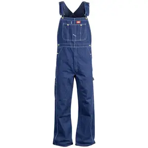 Dickies Men's Indigo Duck Bib Overalls - Classic 83294NB Traditional Style, Durable Denim Fabric, Plain Design with Pocket Detail, All-Season Menswear