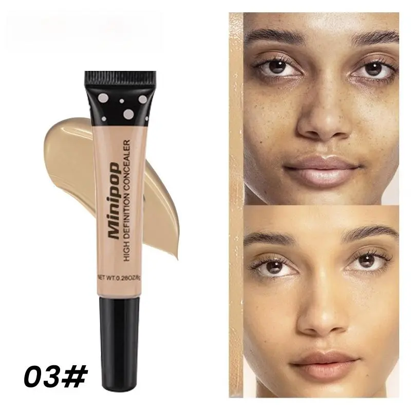 MINIPOP 8-Color Korean Blend Concealer & Foundation Set - Lightweight Makeup, Sensitive Skin-Safe, Blendable Correcting Formula, Blemish Coverage, Eye Brightening, Nourishing Flawless Base, Non-Dry, Buildable Cover, Acne-Friendly, Mix & Match, Uneven Skin
