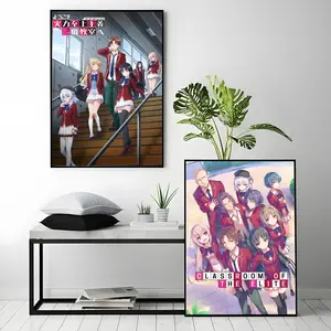 anime Classroom of the Elite Poster HD Heavy-Duty Self-Adhesive Waterproof Artistic Wall Decor Decoration – Tool-Free Install, Durable & Reusable Conceals Wall Flaws | Elevates Home Style | Ideal for Living Rooms, Bathrooms & Kitchens