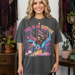 This is an Outrage T-Shirt, Princess Donut and Mongo Top, Dungeon Crawler Carl Shirt, Book Lover Gift, DCC Gift, LitRPG Fan Tee