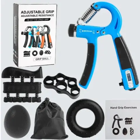 Hand Grip Strengthener Kit (5-Pack) – Home Workout Equipment, Finger, Wrist, Forearm Trainer for Sports & Outdoor Use