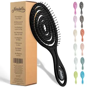 Ninabella Recycled Detangling Hair Brush - Black
