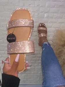 Wide Width - Livi Double Strap Sandals, 5 Colors, Wide, Sparkly, True to Size, Summer, Girly, Womens Sandals, Dressy