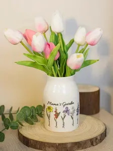 Personalized Grandma's Garden Vase, Custom Birth Month Flower Vase, Custom Grandkids Name, Mothers Day Gifts For Mama, Nana, Mimi Ceramic Decor levitatingplantpot