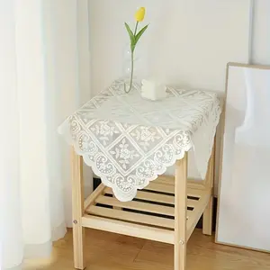Floral Lace Table Runner, Non-slip Square Tablecloth, Sofa Cover Towel, Chiffon Knitted Sand Hair Towel, Household Textiles for Home Decor