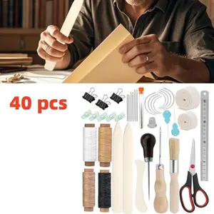 1 Set/40 Pcs Beginner Binding Book Kit, DIY Manual Making Supplies, Suitable for DIY Handmade Books or Book Repair
