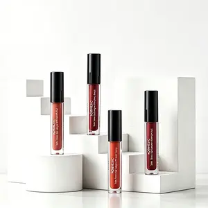 4Pcs Matte Liquid Lipstick Set Long Lasting Waterproof Non-Stick Moisturizing Formula for All Skin Tones Women's Velvet Matte Finish Daily Makeup Cosmetics