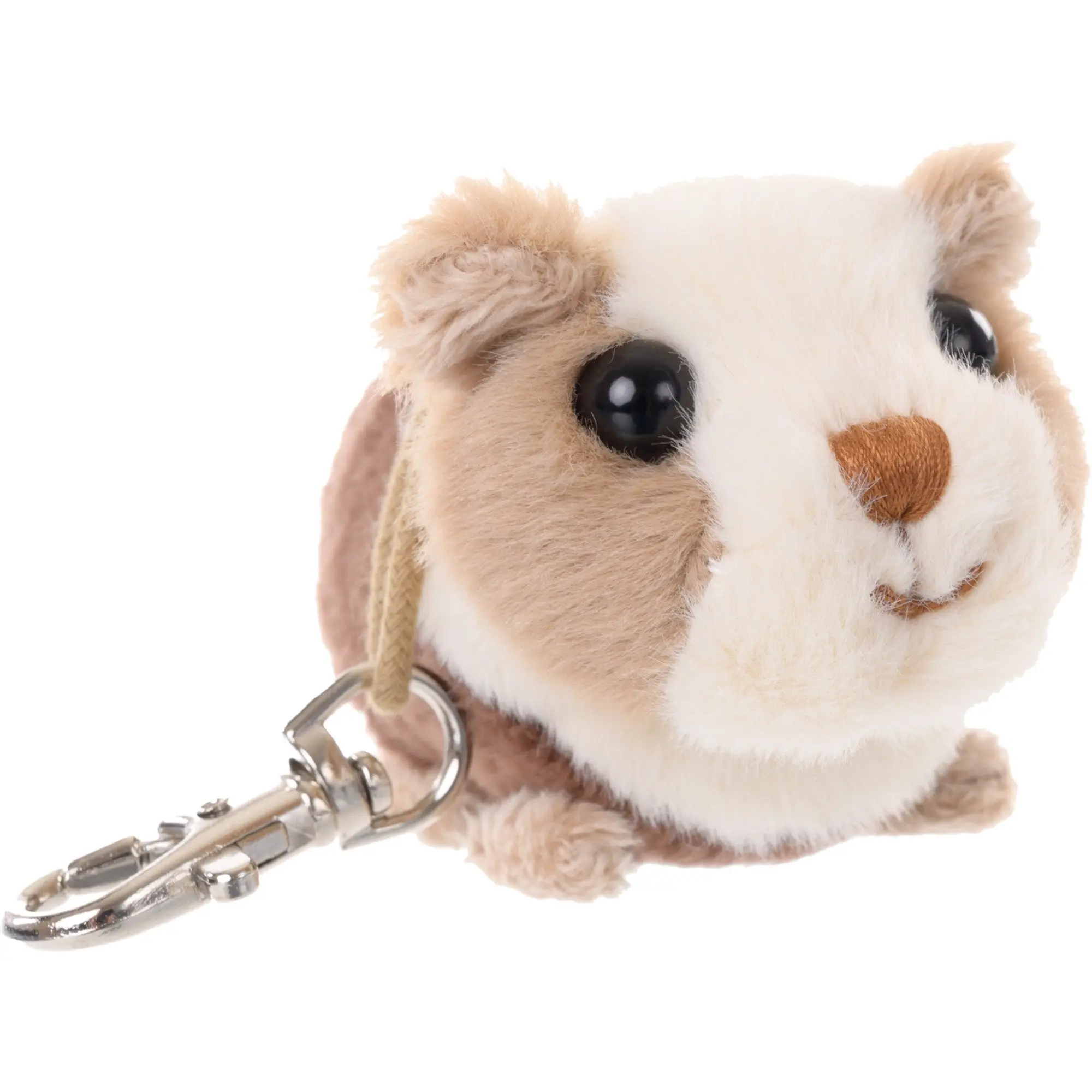 Bukowski Bears Whimsical Adorable Guinea Pig Keychain - 4-Inch Small Soft Fabric Portable Stuffed Toy Accessory for 0+ Years, Bags, Backpacks, Adventure