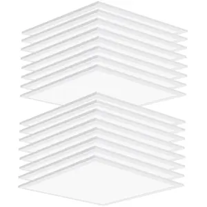 SEURON 16PACK 2x2 LED Flat Panel Troffer Light 5800LM 5000K Daylight White 0-10V Dimmable Recessed Edge-Lit Drop Ceiling Light ETL Certificated 110-277V AC Energy Efficient High Quality Installation