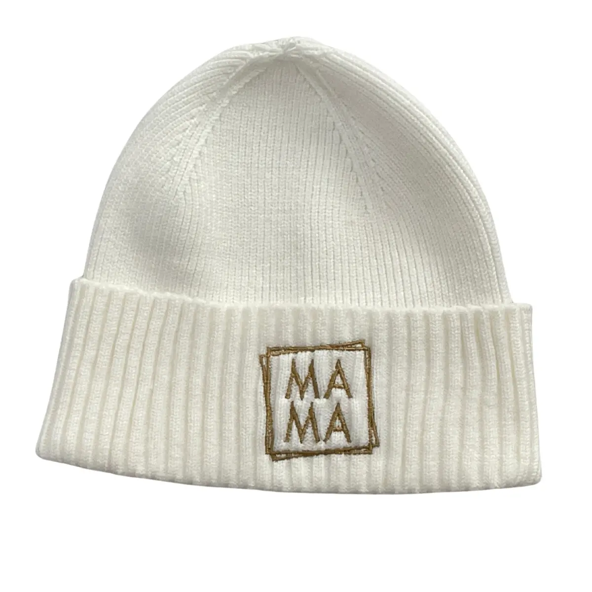 Mama - Square Logo Winter Warm Embroidered Knit Beanie Cap for Women/Mom