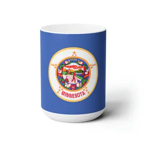 MINNESOTA Don't Change our Flag Ceramic Jumbo Coffee Mug 15oz Drinkware Tumbler Drink Cup Reusable Reuse Washable