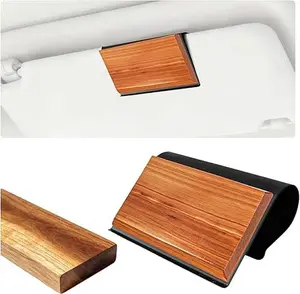 Wooden Sun Visor Car Air Freshener - Reusable Scent Diffuser for Car Interior, Premium Coconut/Amber/Teakwood Fragrance