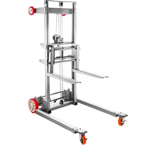VEVOR Manual Winch Stacker Material Lift 63" Max Height 551 lbs Capacity Lift