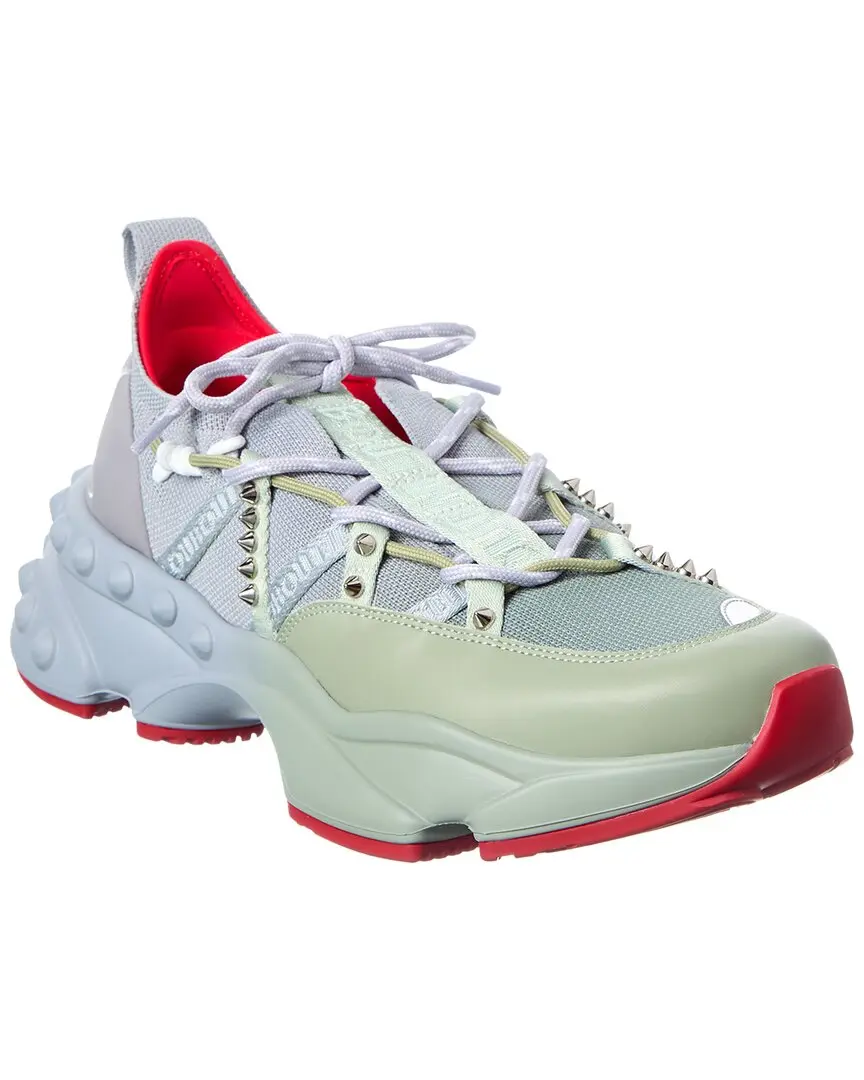 Christian Louboutin Logo Leather & Canvas Sneaker