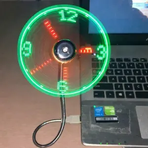 LED Decorative Time Display,New USB Clock Fan with Display Function,  LED Desk Fan with Decorative Time Display, Mini Flexible Fan for Office Desk Accessories, Home Decor, Summer Fan, Gift