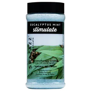 Spazazz Eucalyptus Mint Bath Salt Crystals 17oz | Aromatherapy Soak for Hot Tubs Spas & Baths | Muscle Relief Stress Relief Self Care Gift | Made in USA