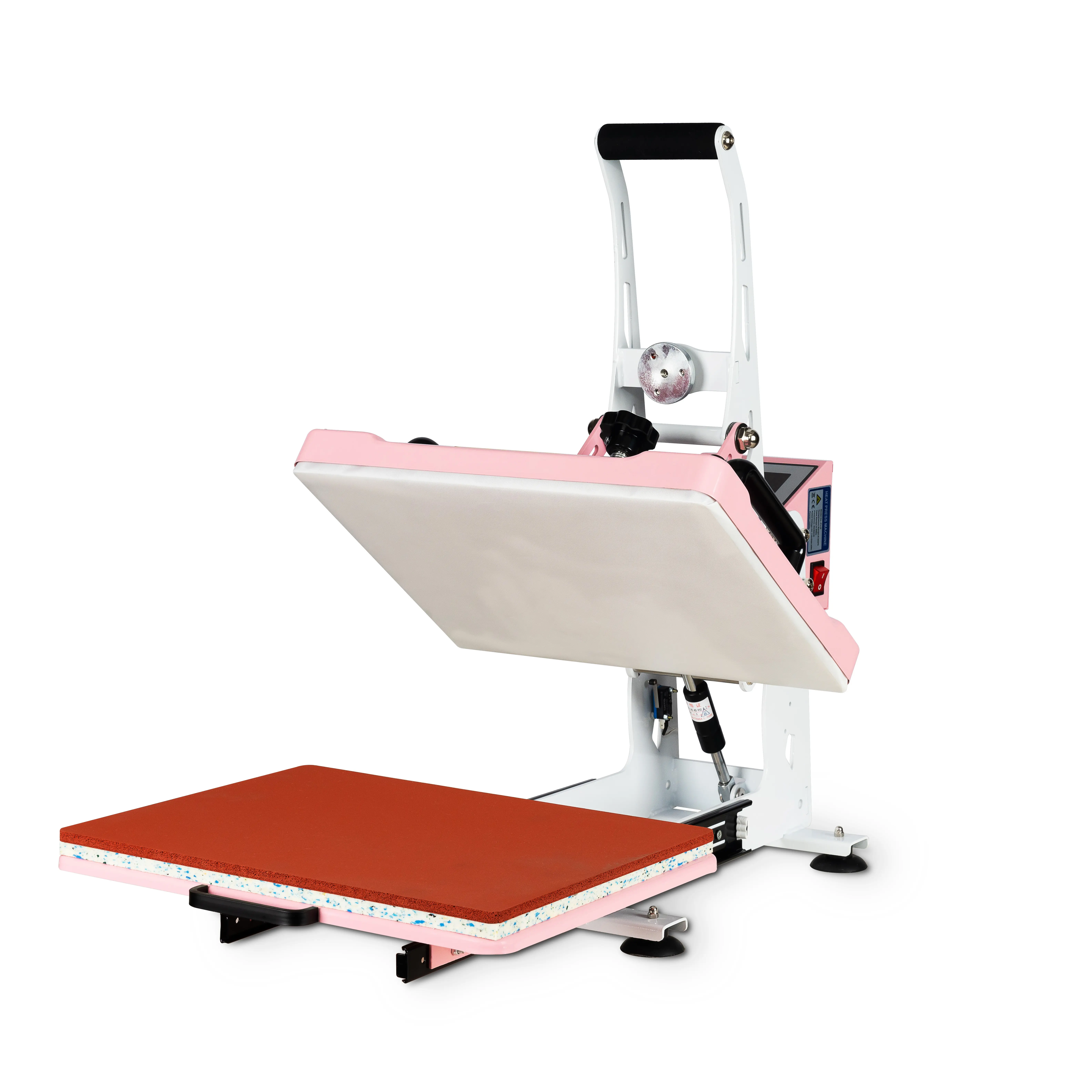 Semi-Automatic Heat Press Machine with Multi-Size Platen Options (12x15/13x18/15x15/16x24/16x32 in), Auto Open Slide-Out Base, LED Control Panel, 1000W 110V for DIY Laminating & Printing Tasks, Temperature Set, 1000 Watts