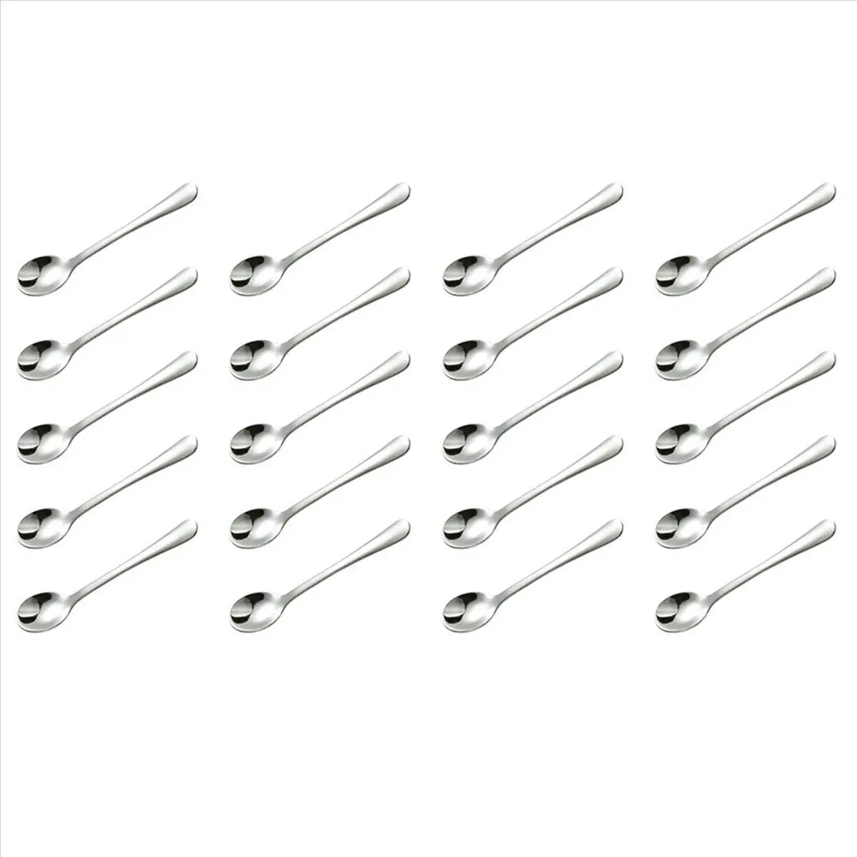 20 PCS Lightweight Stainless Steel Spice Jar Spoons Set - 2.87in Mini-Size Utensils for Condiment Serving, Home & Festive Party Supplies