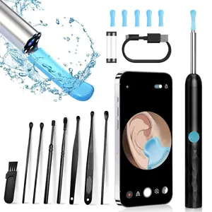 Portable Ear Cleaning Kit, Waterproof Ear Cleaning Tool with Camera, Ear Wax Removal Tool, Ear Cleaning Tool for Home & Travel