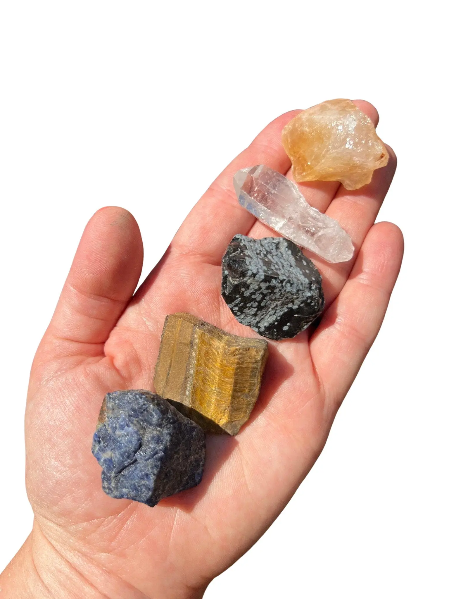 New Moon Beginnings Sagittarius Zodiac Stone Set (Raw) - Includes Various Natural Stones in Handheld Display