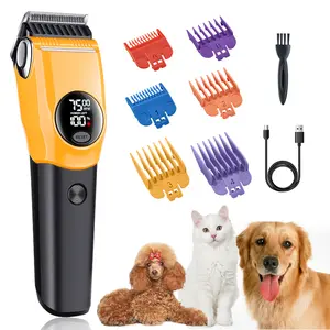 Professional Dog Hair Trimmer, Three Speed Adjustment,  Low Noise Rechargeable Cordless Clippers for Thick Matted Curly Hair, Professional Pet Shaver for Dogs & Cats at Home  Type-C Fast Charging