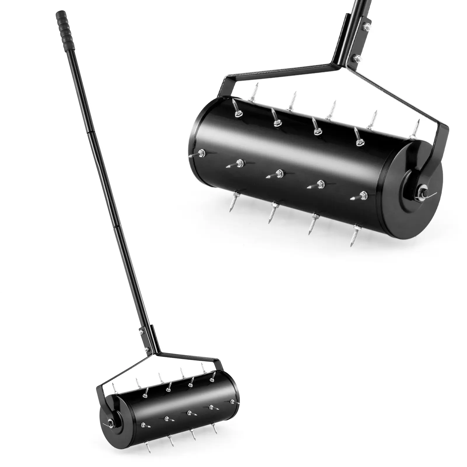 COSTWAY - 18/21 Inch Manual Lawn Aerator with Detachable Handle-18 inches COSTWAY - 18/21 Inch Manual Lawn Aerator with Detachable Handle-18 inches