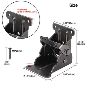 2-Pack Folding Brackets, Lock Extension Hinge, Foldable Leg Brackets Hardware for Table, Workbench, Platform