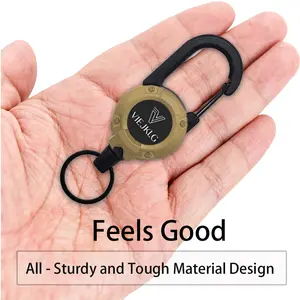 All-in-One Retractable Keychain: Steel Carabiner for Home, Office, Running & Hiking - Anti-Loss Design All-in-One Retractable Keychain: Steel Carabiner for Home, Office, Running & Hiking - Anti-Loss Design