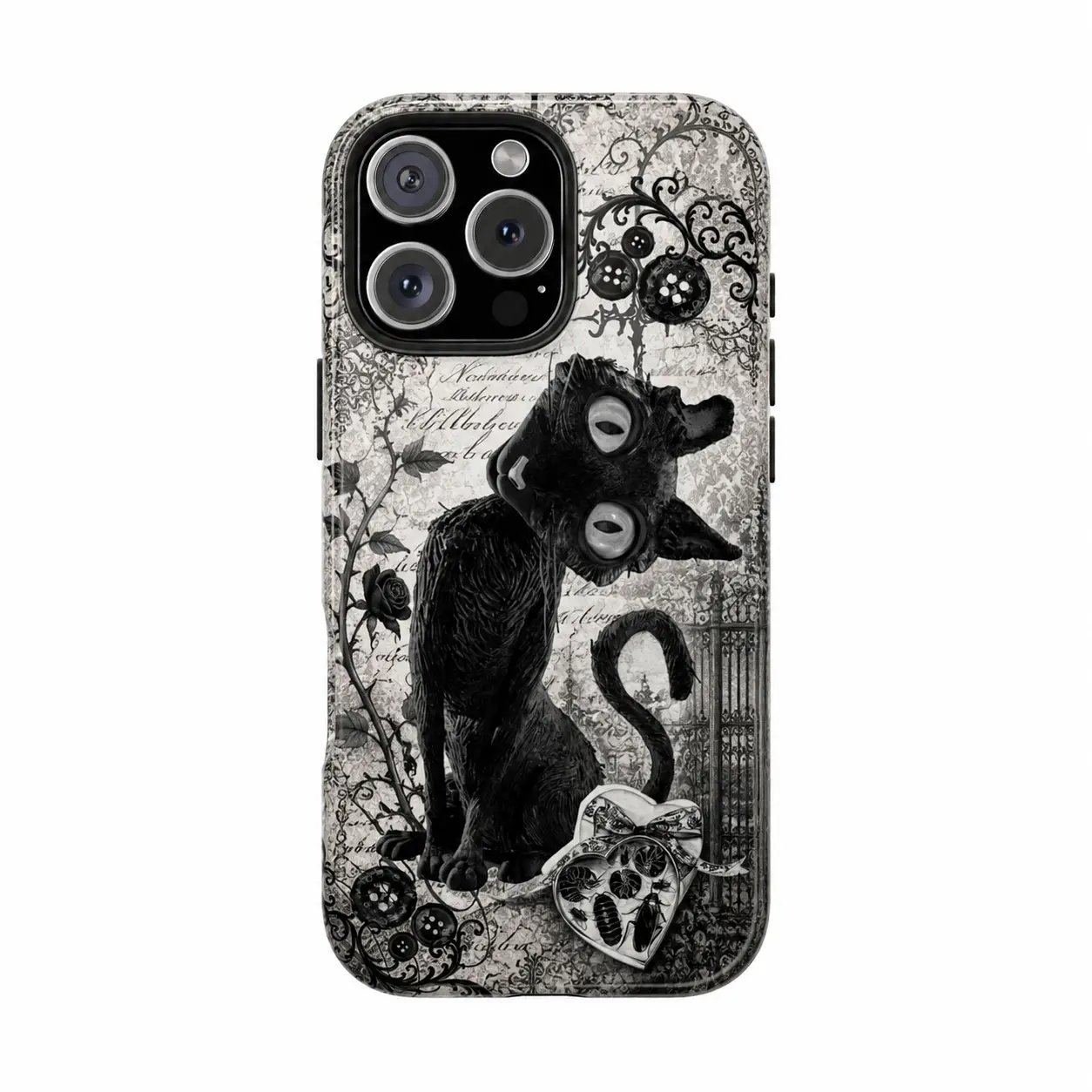 Coraline Y2K Coquette Gothic  3 Style Phone Case, Case for iPhone 16 15 14 13 12 11 X, Samsung S25 S24 S23 S22 S21, Tough Phone Case, Gift for fan