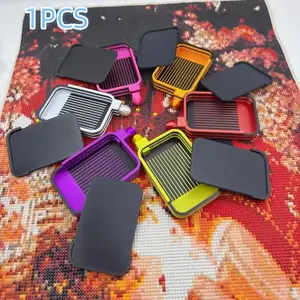 New Multicolor Boat Shape Diamond Painting Plate, Medium Size for Easy Drilling, Full Closed Design, Prevents Diamonds Falling Out, Diamond Art Tools