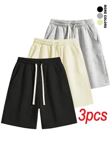 3Pac Men’s Casual Sweat Shorts, elastic drawstring waist loungewear shorts, summer everyday wear | 1 pack / 2 packs / 3 packs