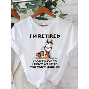 Women's Oversized Graphic Tee - Plus Size Soft T-Shirt with Trendy Letter & Animal Prints, Breathable Layering Top for Casual Daily Wear, Street Style Outfits and Comfortable Lounge