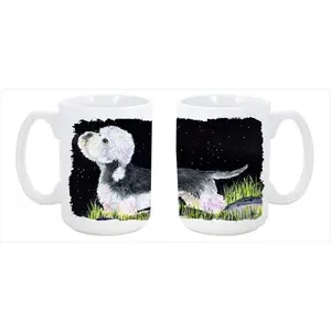 212 MAIN Starry Night Dandie Dinmont Terrier Ceramic Coffee Cup - 15oz Large Reuse Drinkware, Dishwasher Safe, Microwavable, Washable Drinking Cup for Coffee, Tea