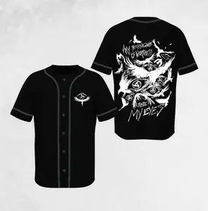 Men's Retro Anime-Inspired Baseball Jersey, Sharingan Eye Ninja Shirt - Trendy Summer Outfit Gift for Him