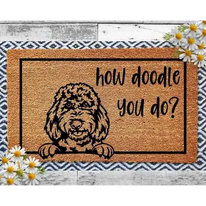 How Doodle You Do Doormat| Goldendoodle Labradoodle Dog Welcome Mat