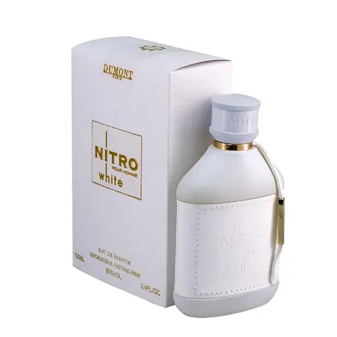 Dumont Nitro White Eau De Parfum for Men (EDP Fragrance) - 3.4 Fl Oz-100Ml Single Item Spray, Luxury Powdery Musk, Vanilla, Woody, Citrus Lavender, Long-Lasting Scent