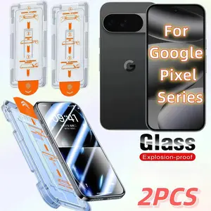 2-Pack HD Tempered Glass Screen Protector for Google Pixel Series, Ultra-Sensitive Fingerprint Unlock, Bubble-Free Installation, 9h Hardness, Accessories, Protection