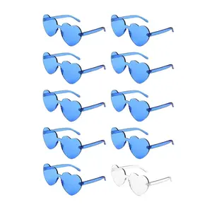 Blue and White Heart Sunglass Set