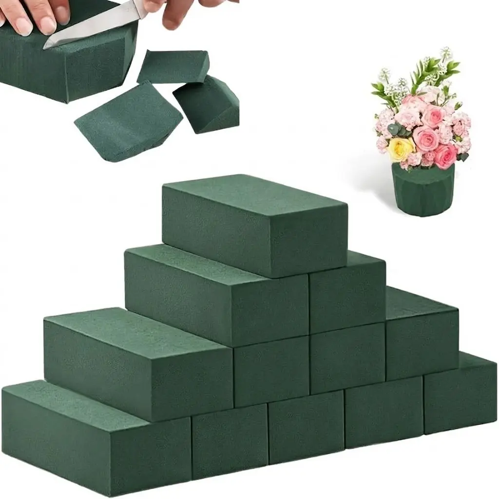 A Set of 12 Pcs Foam Paste for Flower Arrangements,Wet and Dry Green Floral Foam for Wedding,Birthdays,Home Decorations,Crafting Floral Designs,Garden,Halloween Christmas Fathersdaygift,Tools & Hardware