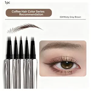 4-Tip Forked Eyebrow Pencil - Long-lasting, Durable Waterproof and Sweatproof, Smudge-proof. Use The Micro-tip Applicator To Create Natural, Defined Eyebrows. Available in 3 Colors To Suit All Skin Tones. Perfect for Valentine's Day or Birthday Gifts.