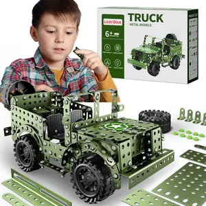 Boys’ military-style army green Jeep building set; realistic off-road vehicle model compatible with LEGO bricks; challenging assembly toy that enhances focus; detailed display car model; a top choice for birthday and Christmas surprise gifts for teenagers