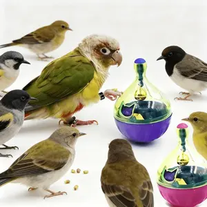 Parrot Unstable Toy, Bird Intelligence Puzzle, Feeding Dispenser, Fun Foraging Training, Suitable for Budgies, Lovebirds, Interactive Bird Toys