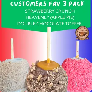 Customers Favorite Jumbo 3 Pack: Strawberry Crunch, Heavenly (Apple Pie) and Double Chocolate Toffee USA MADE