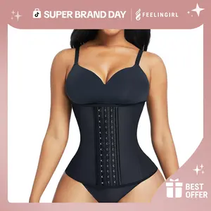 FeelinGirl Hook Latex Waist Trainer Waist Cincher Corset for Women Compression Fit Shapewear Womenswear Gorgeous Day  waisttrainer tummycontrol Lady Underwear Basic Comfortable TiktokSuperBrandDay