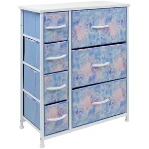 Sorbus Furniture Collection 7-Drawer Chest - Trendy Tie-Dye Colors for Nursery, Playroom, or Bedroom