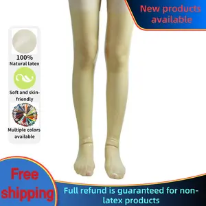 Natural Transparent Latex Stocking Sexy Thigh Sock Womenswear Bridal Basic Minimalist thigh high socks turtleneck  skirt  leg  warmers dancesocks