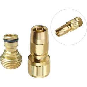 Garden Hose Repair Kit, Flexible Garden Hose Repair Fittings Collapsible Water Hose Adapter with Quick Connector, Only Fits for 3/4" Female Garden Hose Nozzle Sprayer