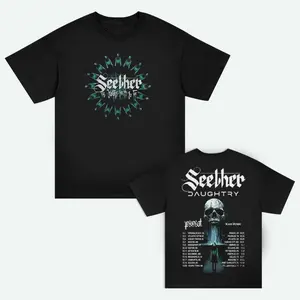 Seether X Daughtry 2025 Tour Skull Graphic, Concert 2025 T-Shirt